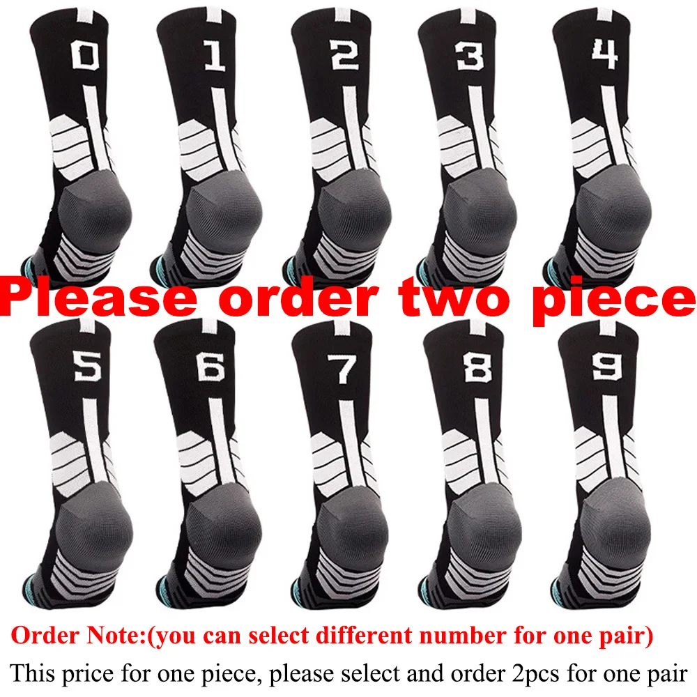 

Socks Professional Basketball Sport Socks Running Calcetines 1PC Football Meias Soccer Socks Stocking Soccer Player Number 0-9