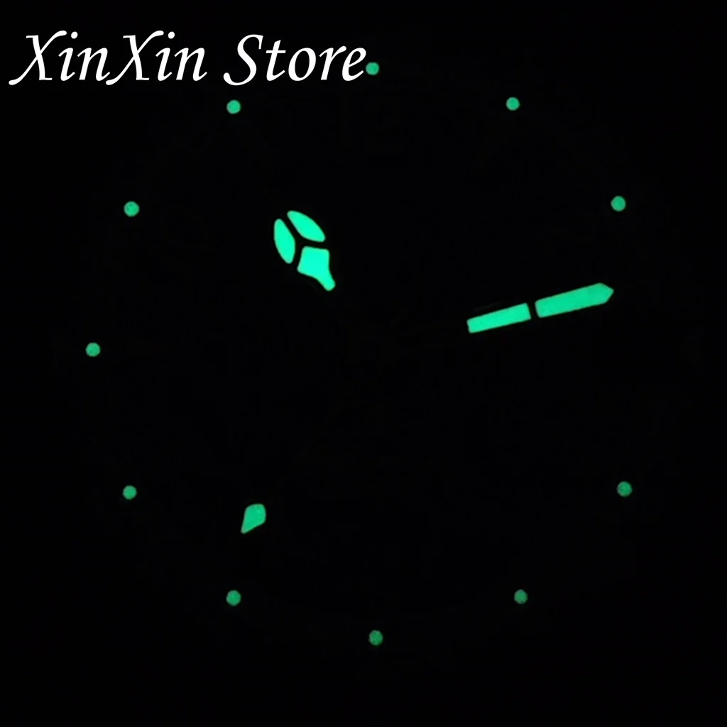 Green Luminous Retro Matte Watch Dial with Hands, 28.5mm