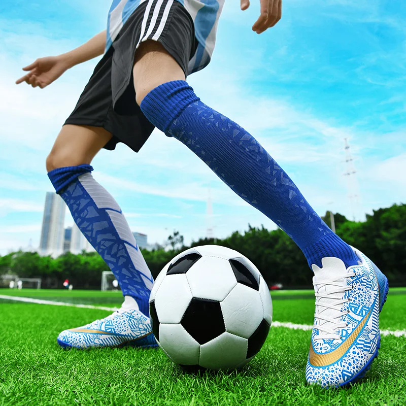  축구화 미끄럼 방지 잔디 축구화, FG/TF 훈련 축구화, 남성용 운동화, 축구 부츠, 무료 배송