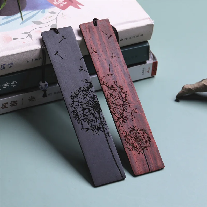 Creative Carving Mahogany Bookmark Chinese Style Wooden