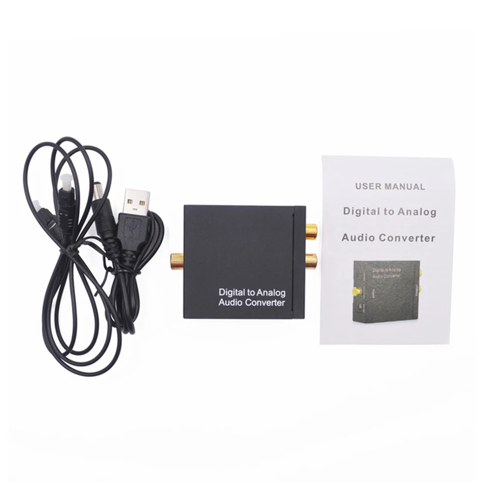 디지털 SPDIF 광-아날로그 L/R RCA 변환기 광-3.5mm 잭 어댑터 광- L/R DAC 디코더
