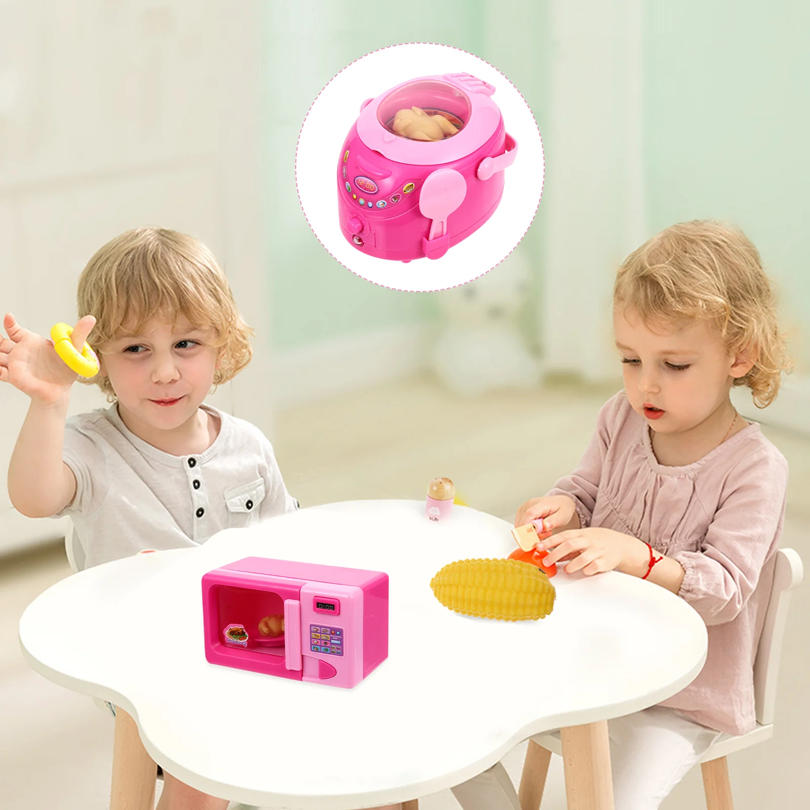 Simulation Toys Mini House Scene Decor Miniature Kids Microwave Oven Model Plastic Educational Plaything Toddler 5