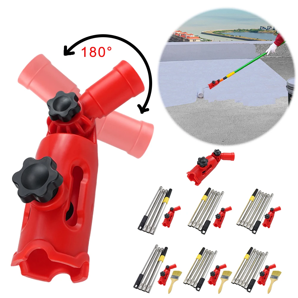 Multi-Angle Paint Brush Extender Extension Pole Attachments Paint Pole Extension Device Retractable Paint Roller Extension Pole