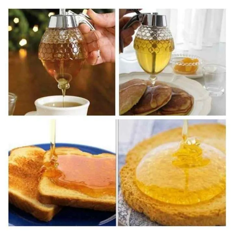 Syrup Extruder Juice Dispenser Bottle Jar Honeypot Honey Syrup Dispenser Press Type Lower Spear Storage Tank Sealed Tank syrup dispenser