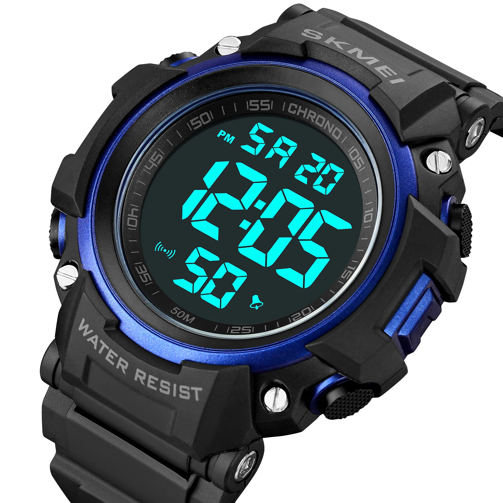 

SKMEI Fashion Multifunctional Outdoor Sports Watch Fashion Large Dial dDesign Waterproof Shockproof Men's Electronic Watch 1886