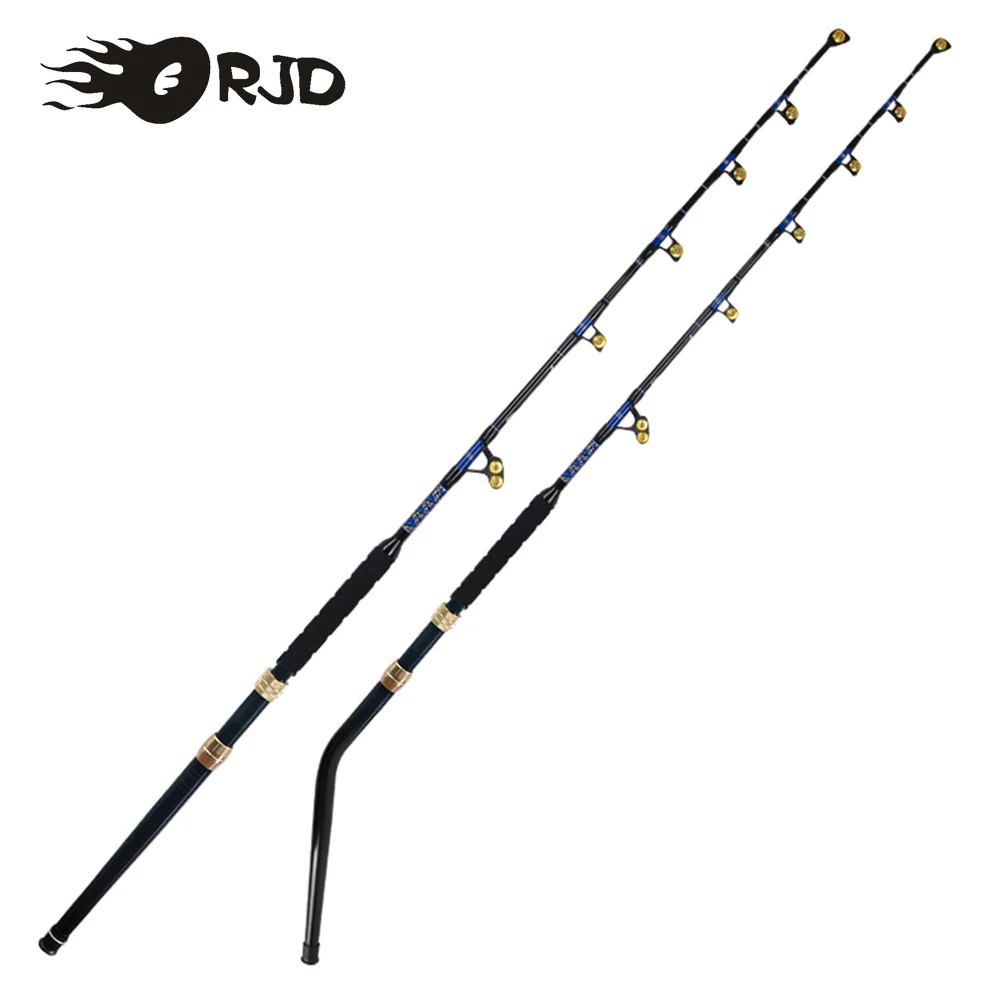 Canna Da Pesca Orjd Canna Da Traina 130Lbs Lunghezza 6'6 5 + 1 Guide Canna Da Gioco Grande Canna Da Pesca Per Barche Da Mare Pesante Maniglie Canna Da