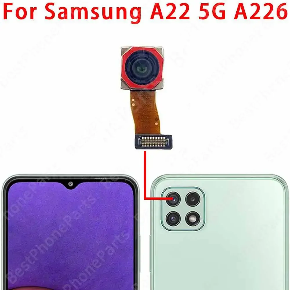 삼성 갤럭시 A22 4G 5G A225 A226 후면 후면 카메라 모듈 교체 예비 부품 용 카메라