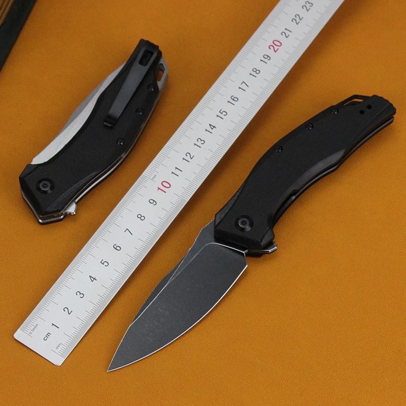 

Portable Z0357 Folding Camping Pocket Outdoor Knife CPM20CV Blade G10 Fiber Handle Hunting Survival Tactical Knives EDC Tools