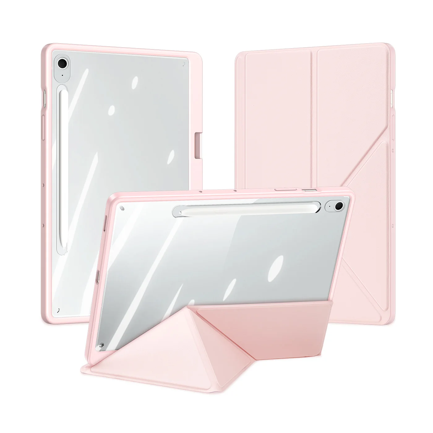 DUX DUCIS Clear Tablet Case with Detachable Snap-On Cover, S Pen Holder, and Auto Wake/Sleep Function