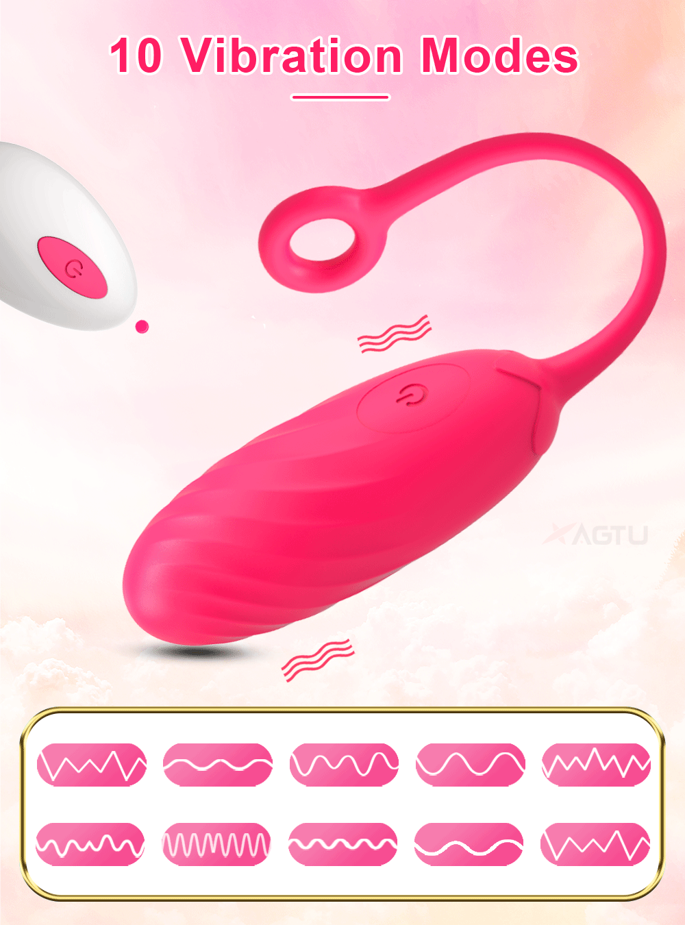 Vibromasseur point G télécommandé pour femme, œuf d'amour, stimulateur de Clitoris sans fil, produits vibrants, jouets sexuels pour adultes_voghion.com