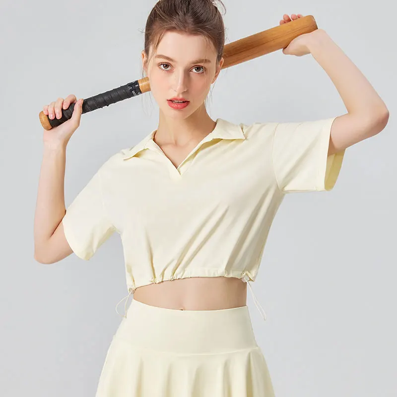 Summer Short Sleeves Yoga Shirt for Women, UPF50+ Sun Protection Quick-Dry Golf Top, High Neck Workout Tennis Tee short sleeve t shirt,sports clothes