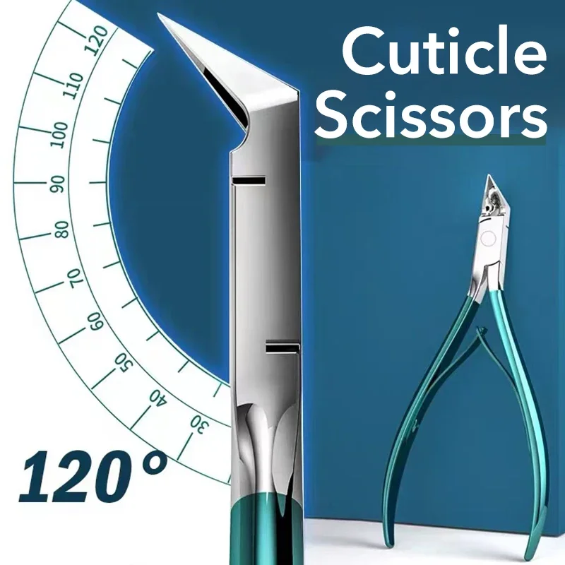 1Pcs Cuticle Trimmer Professional Nail Care Beauty  Manicure Tool Stainless Steel Double Spring Cuticle Nipper Scissors