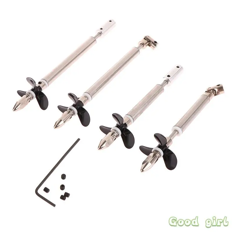 

1Set Rc Boat 4mm Boat Shaft Stainless Steel Drive Shaft Three Blades Screw Joint Stainless Steel Shaft Sleeve Prop Model Ship