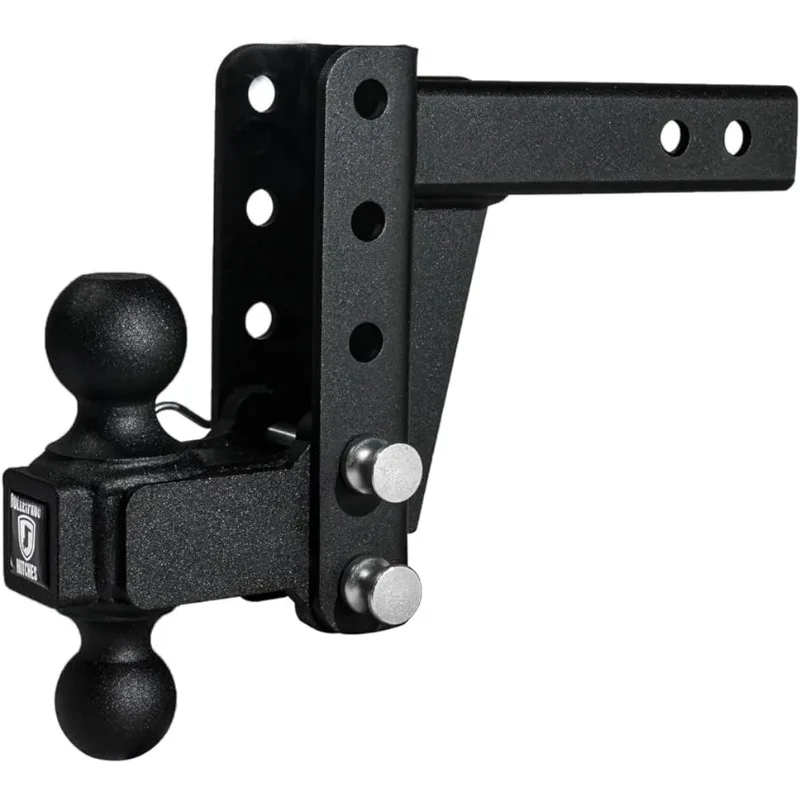 

Bulletproof Hitches 2.0" Adjustable Medium Duty (14,000lb Rating) 4" Drop/Rise Trailer Hitch with 2" and 2 5/16" Dual Ball