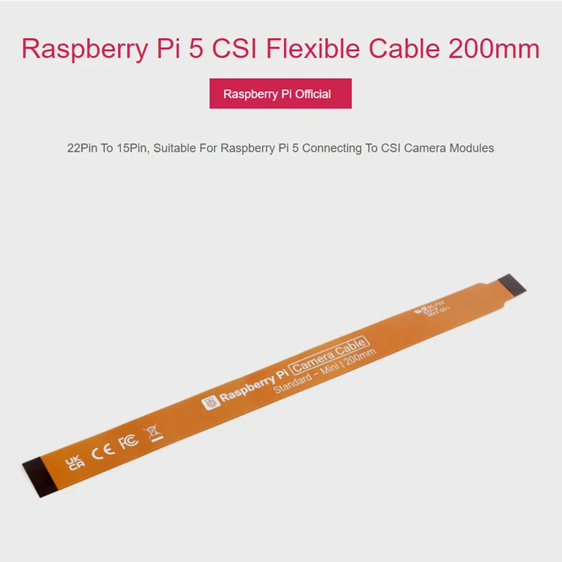 2 PCS Camera Ribbon Cable 15CM 15 Pin To 22 Pin FFC For Raspberry Pi Zero