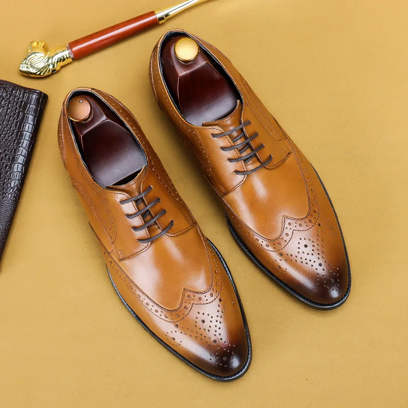 Chaussures Oxford Homme En Cuir Vert Faites Main - Lacets, Forme Ronde, Pour Costume/bureau