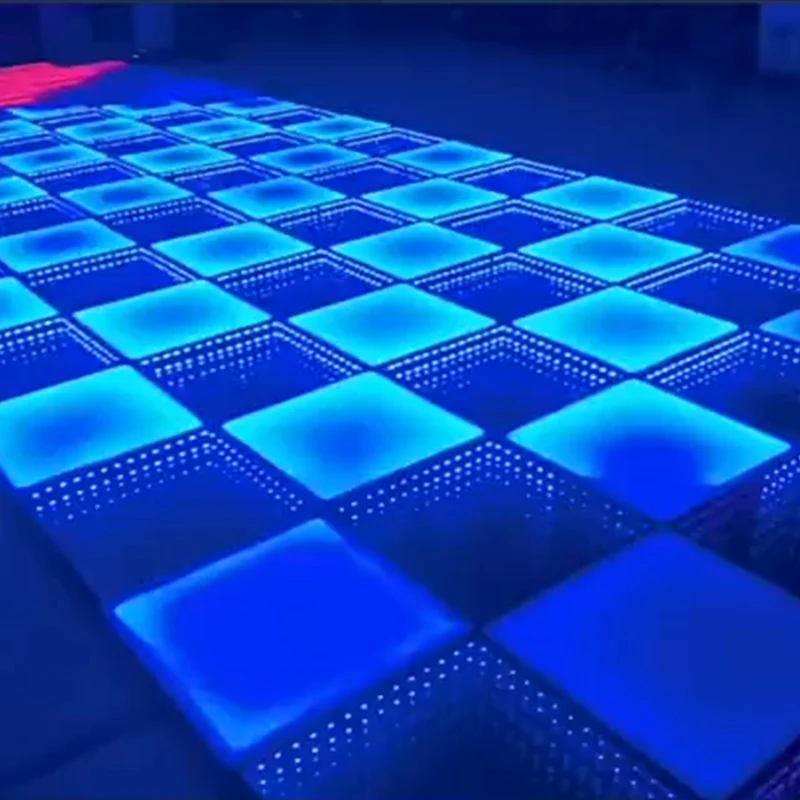 

Dancing Floor Tempered Glass Magnetic Infinity Mirror Light Wedding Party Pixel Led mirror 3d led dance floor