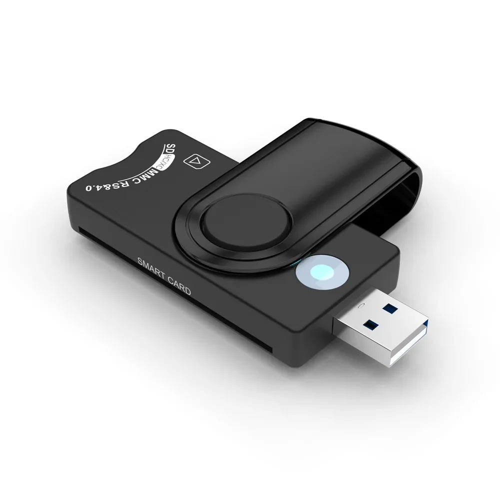 Cr310 USB 2.0 세금 신고 IC 스마트 외장 카드 리더, Tf Sim 메모리 카드 리더, 컴퓨터 액세서리용 어댑터