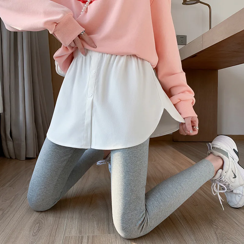 Универсальный Регулируемый поддельный подол, трапециевидная толстовка с капюшоном, поддельный Топ, Нижняя юбка для девушек и женщин, мини-юбка с разрезом средней длины