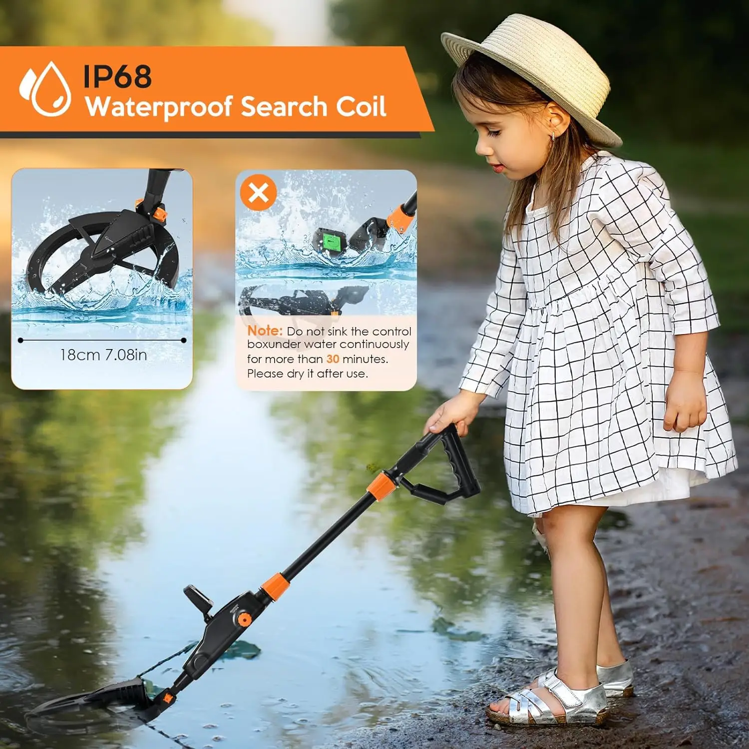 MD1008A Metal Detector Professional Handheld Gold Treasure Underground Metal Detector Tracker Seeker Finder Kids Metal detector 6