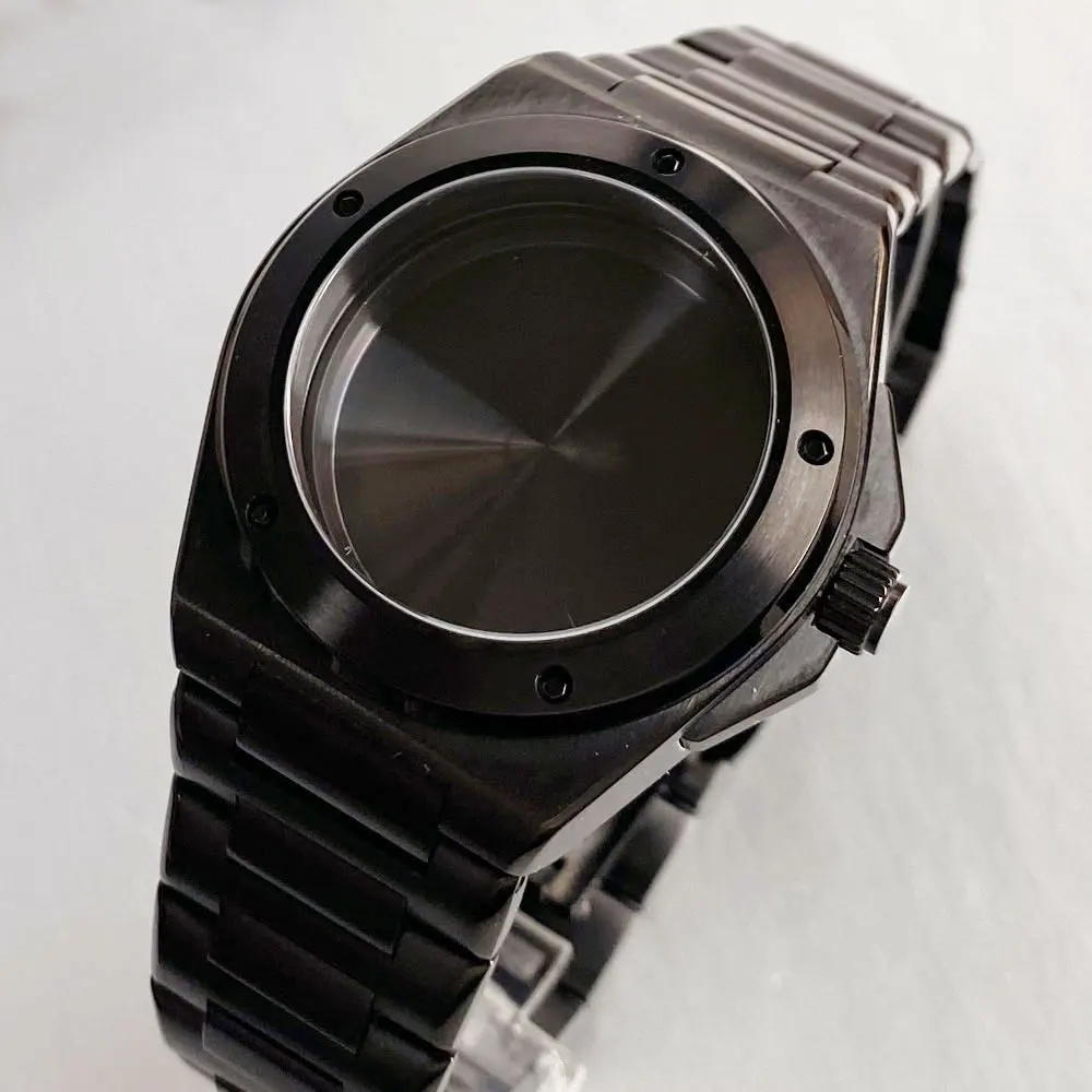 Black PVD 40mm Ingenieur Automatic Watch Case with Sapphire Crystal, 200m Waterproof