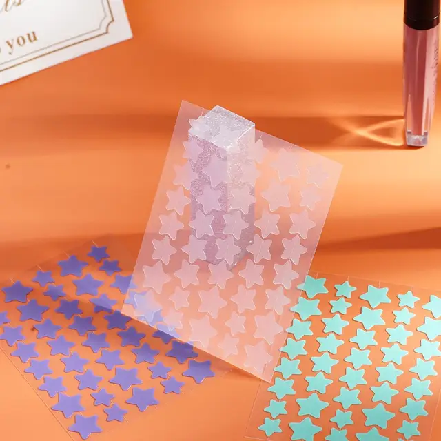 40pcs Colorful PE Pimple Patches Cute Star Shaped Pimple Cover Sticker Invisible Pimple Cover Removal Pimple Patch 3