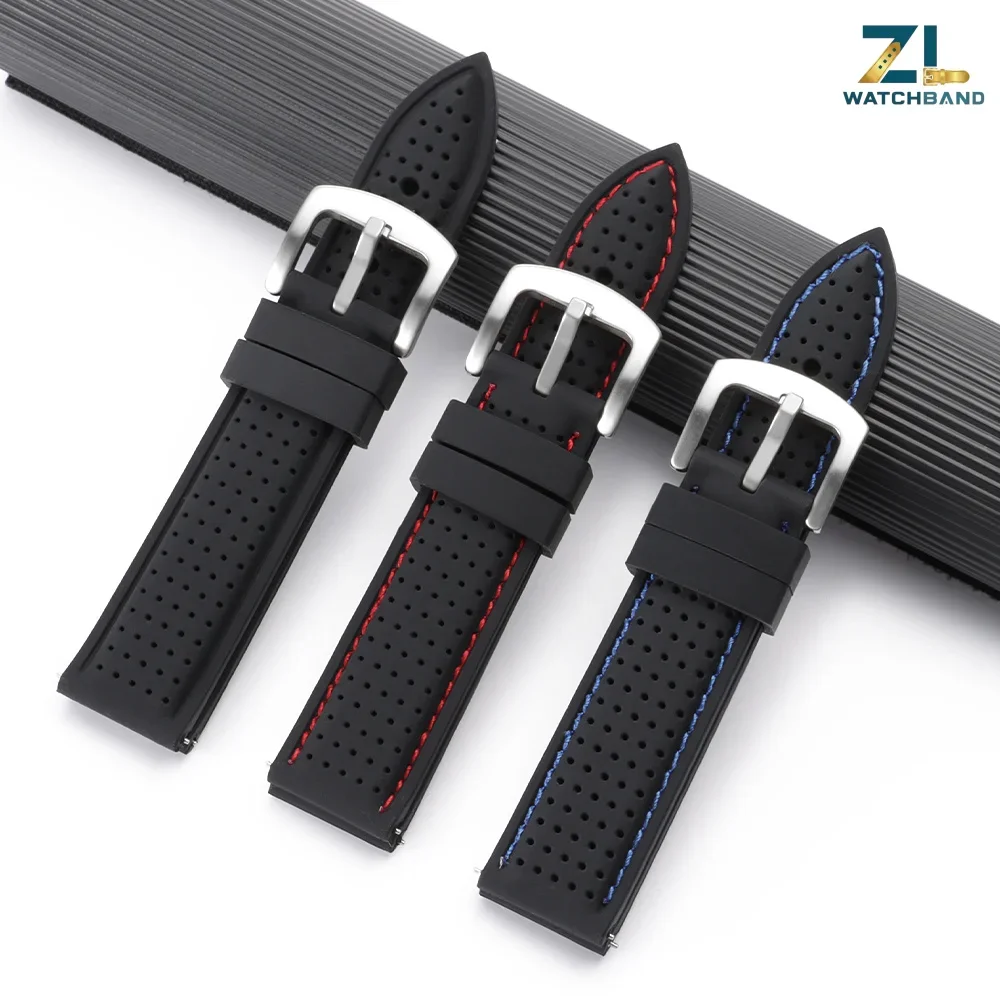 Breathable Silicone Waterproof Sweat-Proof Watch Strap