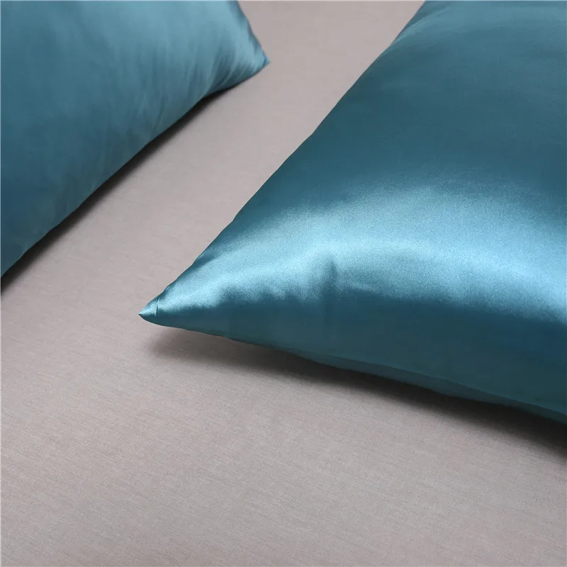 Pillowcase Silk Pillow Cover Silky Satin Hair Beauty Pillow case Comfortable Pillow Case Home Decor wholeStandard/Queen 1PC 3