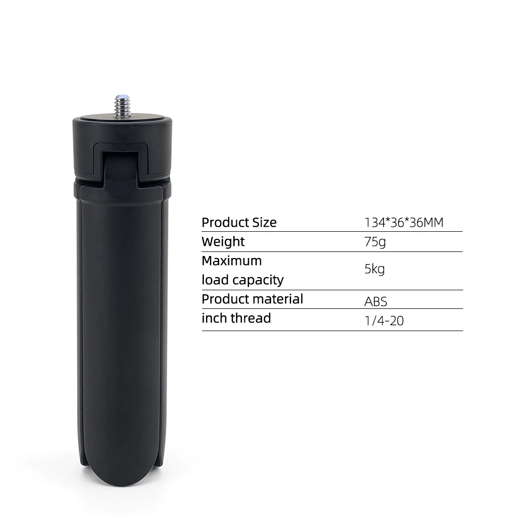 DJI 핸드 헬드 짐벌 DSLR 카메라 스탠드 폰 홀더 필 라이트 브래킷 Vlog Selfie 스틱 용 Zhiyun 용 ABS 미니 삼각대 1/4 나사