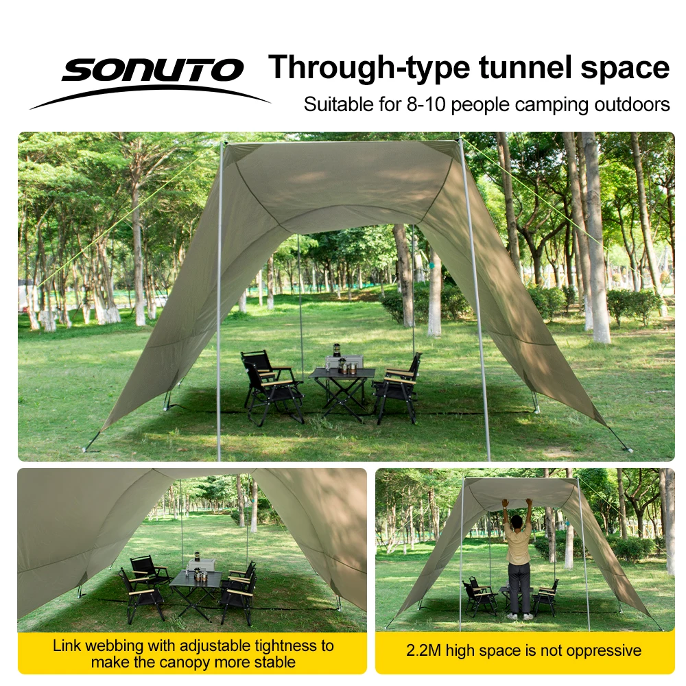 خيمة مظلة السيارة 210D مقاومة للماء ضد الرياح والأ...