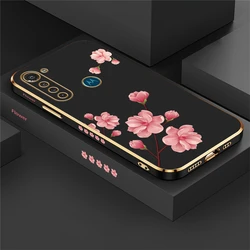 Durable Silicone Shockproof Power Flower Phone Case - Moto Edge 20 (Black - 092)