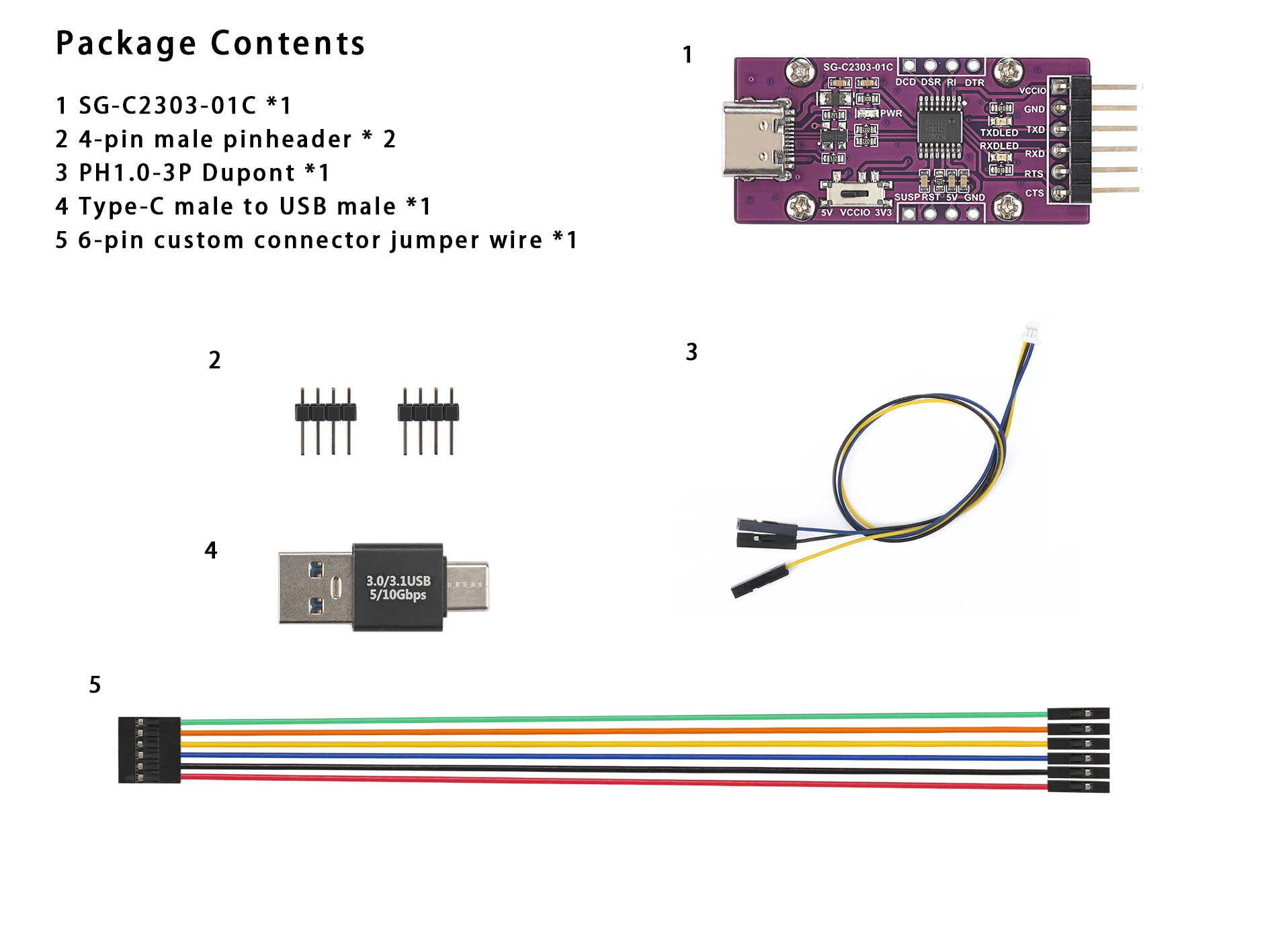 SeenGreat USB to UART TTL 긮 , USB C  ȯ,   5  , PL2303