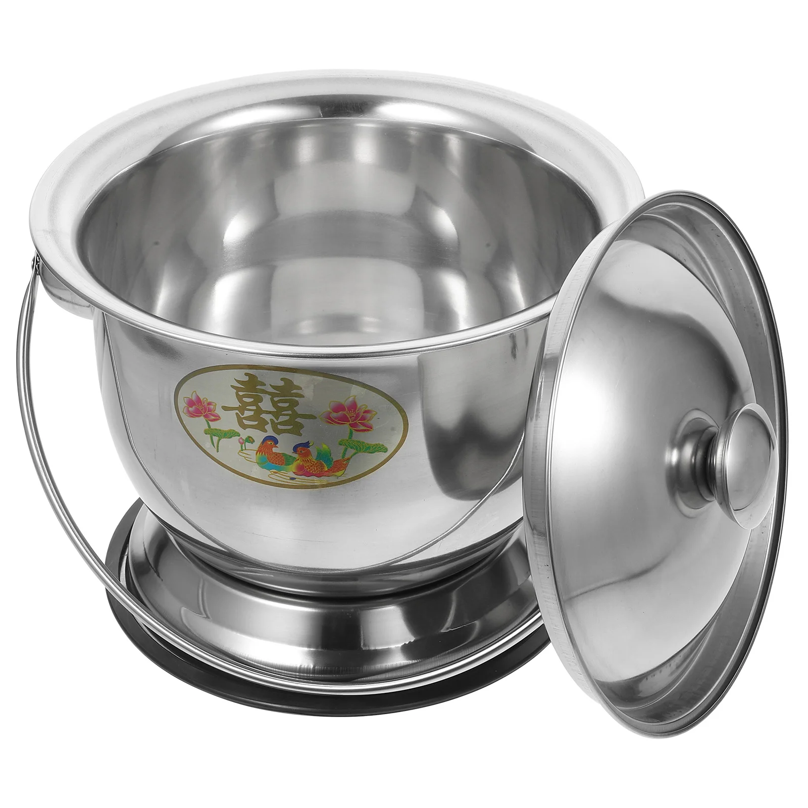 

Stainless Steel Kid Potty Portable Chamber Pot Bedside Urine Bucket Toilet Urine Bucket Bedpan