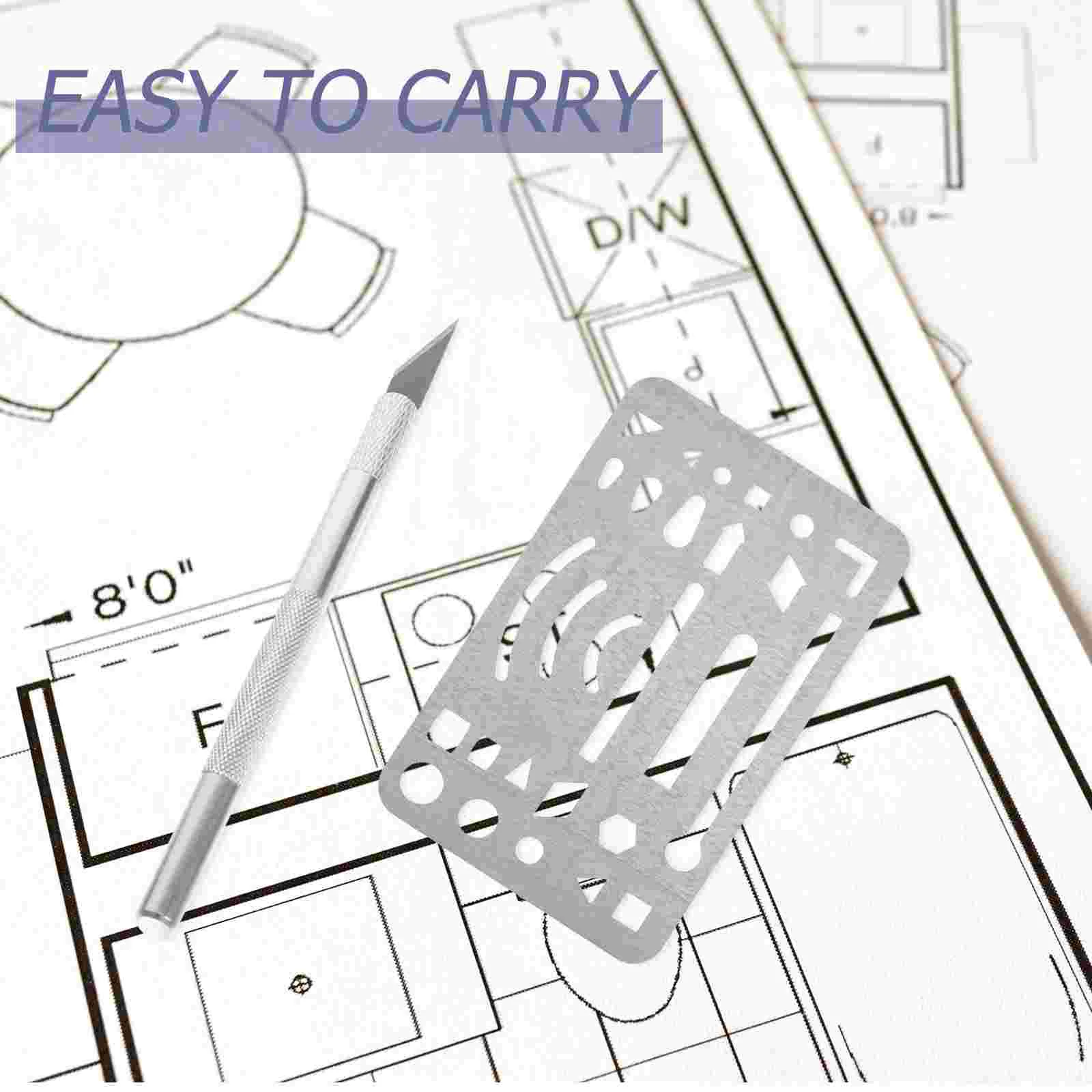 Erasing Template Bead Kits Drafting Erasing Tool Steel Sketching Templates Metal Geometric Template