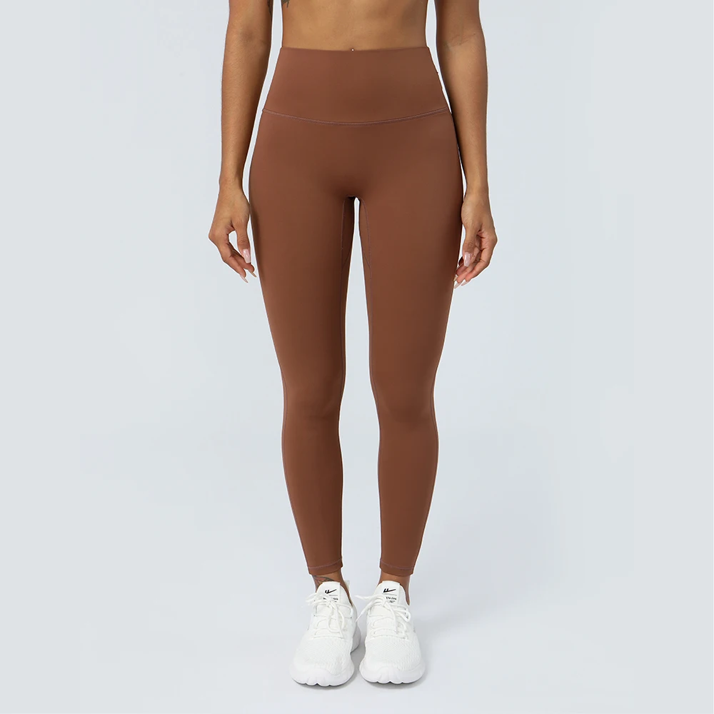 No Front Seam Yoga Pants High Waist Outdoor Running Hiking Butt