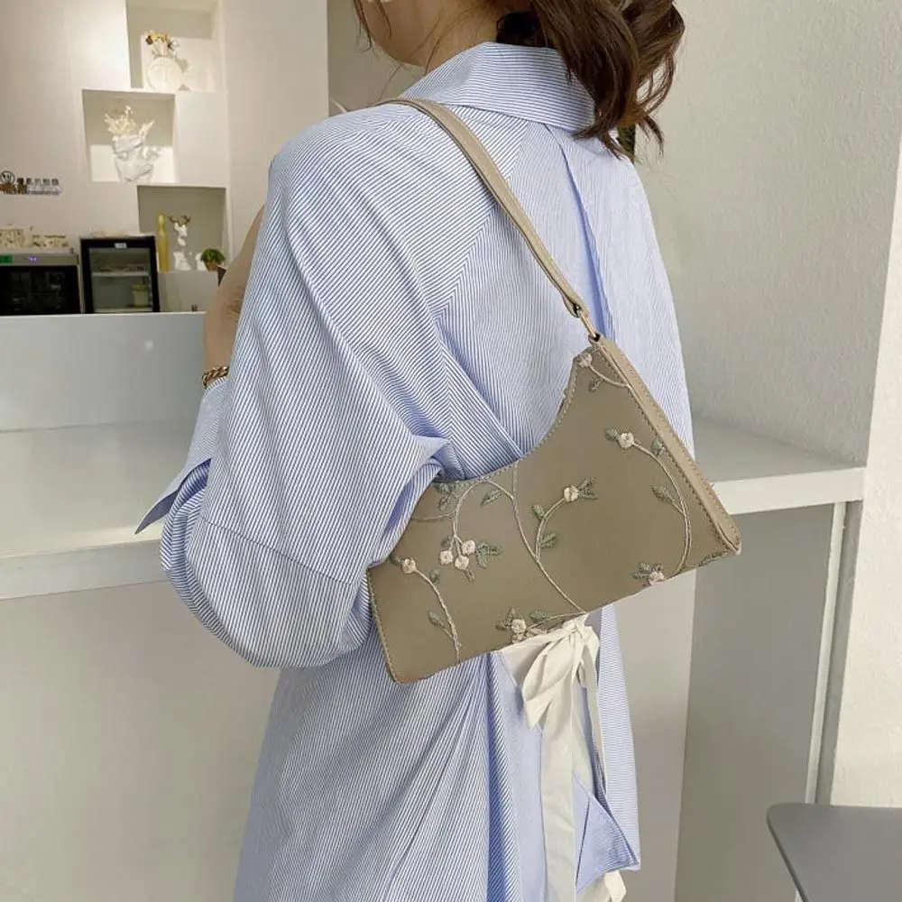 

Elegant PU Leather For Girls Small Handbag Flower Korean Handbag Mini Messenger Bags Women Underarm Bag Shoulder Bags