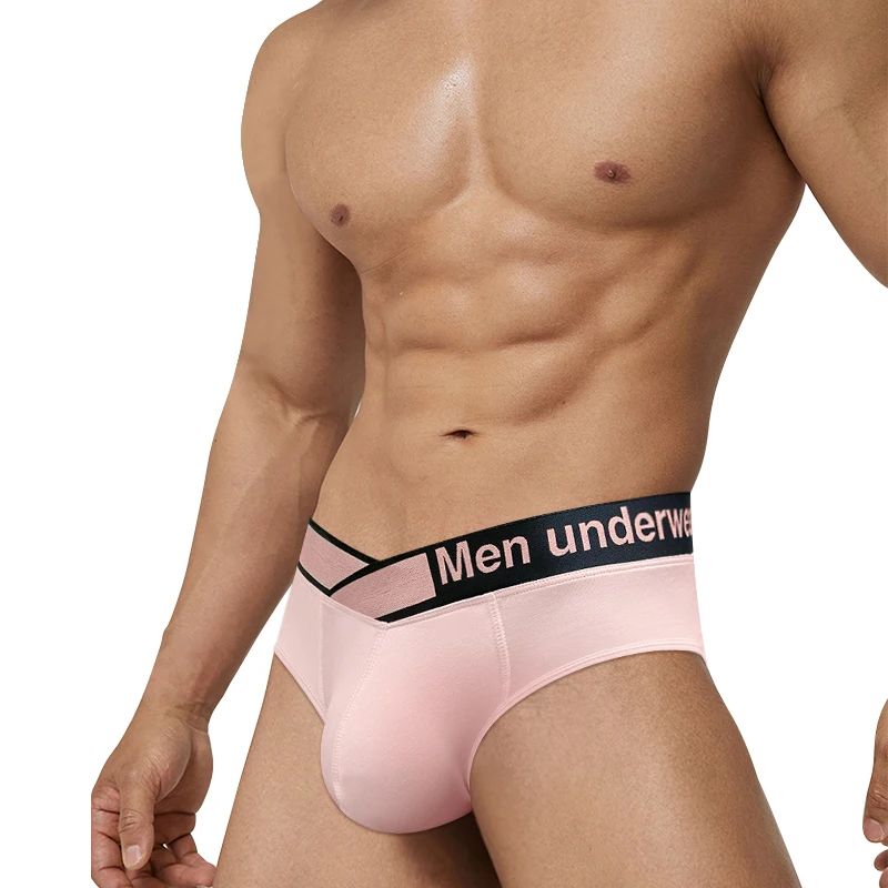 New big V belt sexy men's briefs laser gradient waist comfort seamless low-rise underwear