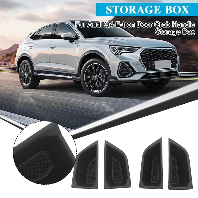 For Audi Q4 E-tron Accessories Car Door Grab Handle Storage Box Center  Console Armrest Box Interior Organizer 2022 2023 - AliExpress