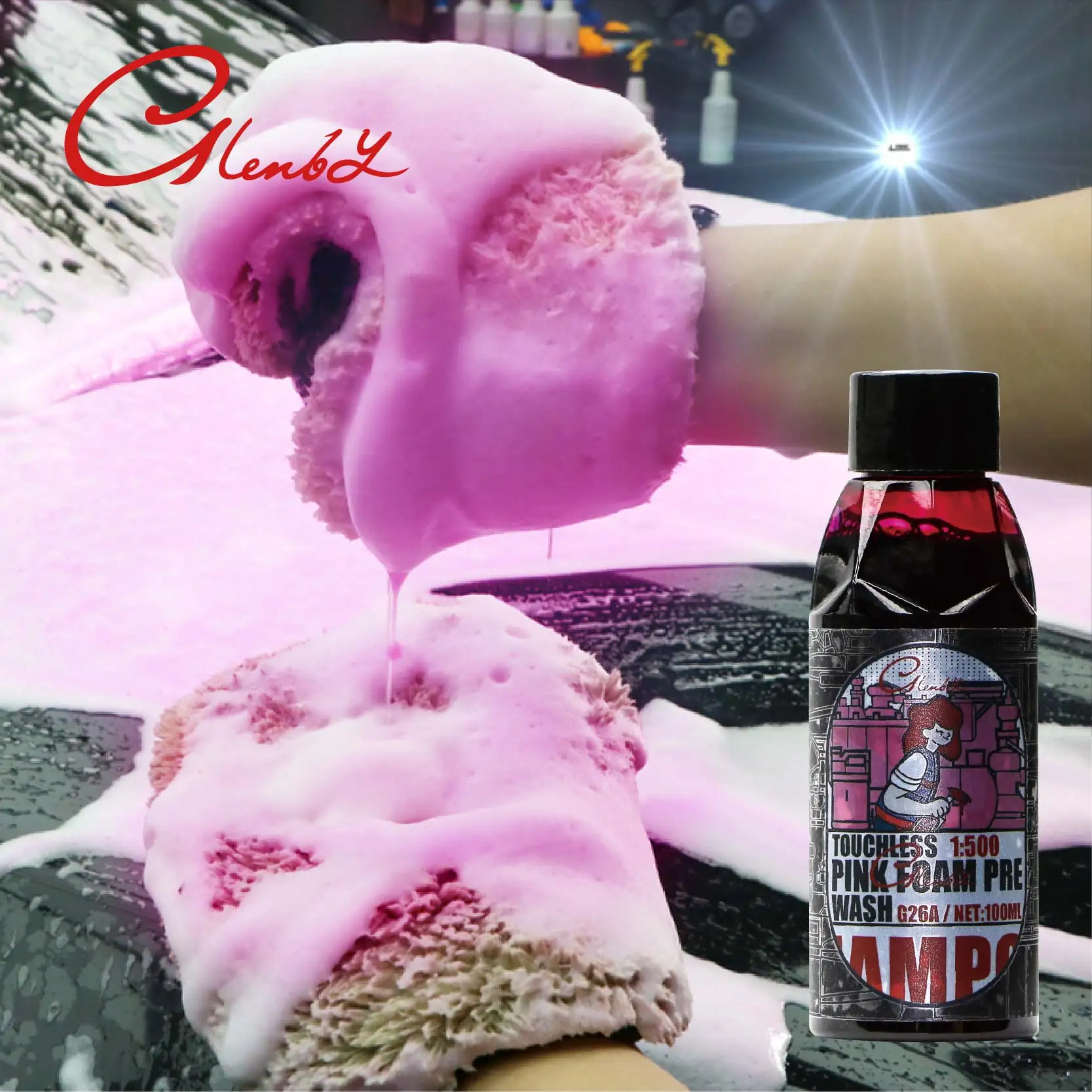 Pink foam car wash deep cleaning concentrate, suitable for cars, trucks, motorcycles, motorhomes - environment-friendly car wash 6