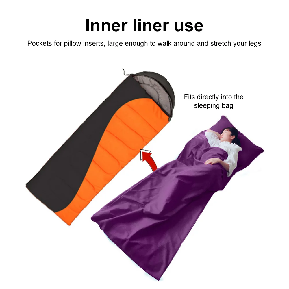 Description Picture 3 of itemPortable Sleeping Bag Liner Outdoor Camping Hiking Hotel Single Liner Folding Lightweight Sleeping Bag Liner Sleeping Sack