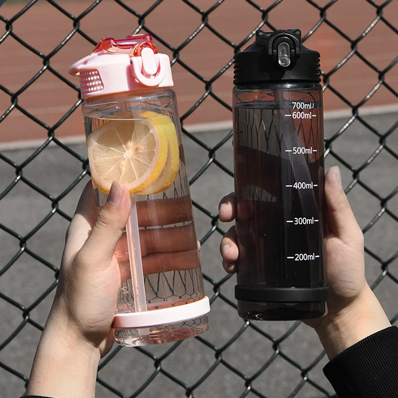 500 700ML Tragbare Gro e kapazit t Wasser Flasche Sport Stroh Tassen 500-700ml-tragbare-gro-e-kapazit-t-wasser-flasche-sport-stroh-tassen