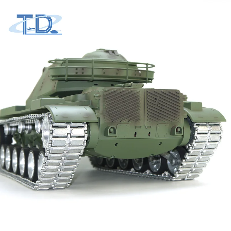 TD M60A3 미국 1/16 RC 탱크 원격 조종 BB 적외선 전투 탱크 금속 바퀴 배럴 리코일 모델 장난감 (남아용) TH23292