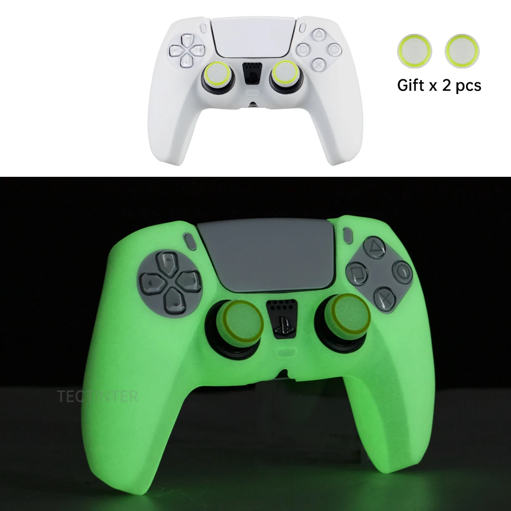 Leuchtende Silikonhülle für Controller-Daumensticks, Gummihülle für Gamepad-Joysticks für PS5-Zubehör_voghion.com