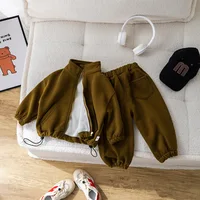 IYEAL enfants bébé vêtements ensembles hiver polaire décontracté 2 pièces enfants ensembles Sport costume pour bébé filles garçons vêtements manteau + pantalon 1-6 ans 2