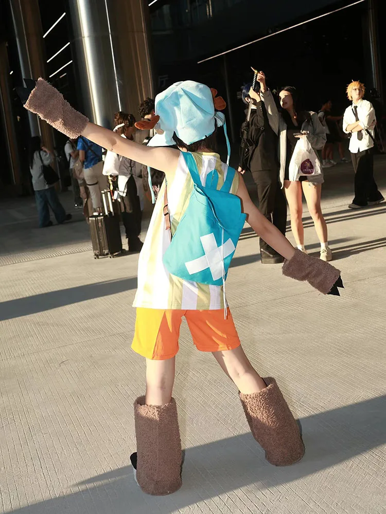 One Piece Tony Tony Chopper Canvas Backpack Cosplay Props