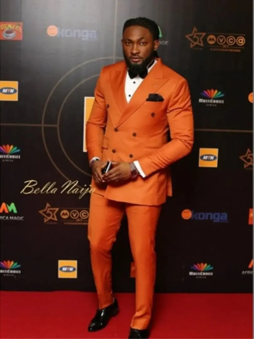 Dark Orange 2 Pieces Men Suits Set Fashion Men's Formal Business/Wedding Groom Suits Peak Lapel Double Breasted Blazer Trousers