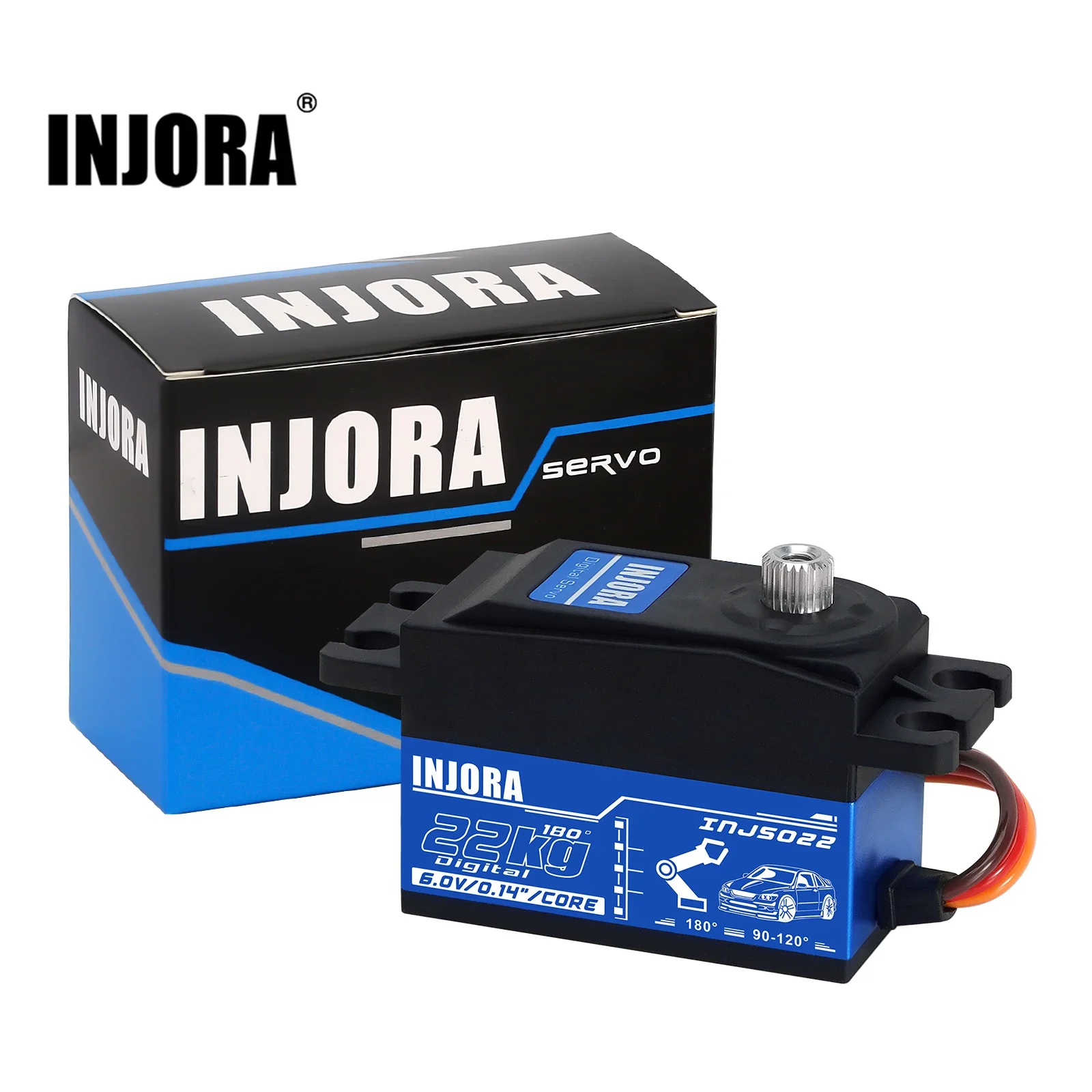 INJORA 35KG 360 Grad Digitales Servo Wasserdichte Drehung für 1 10 RC