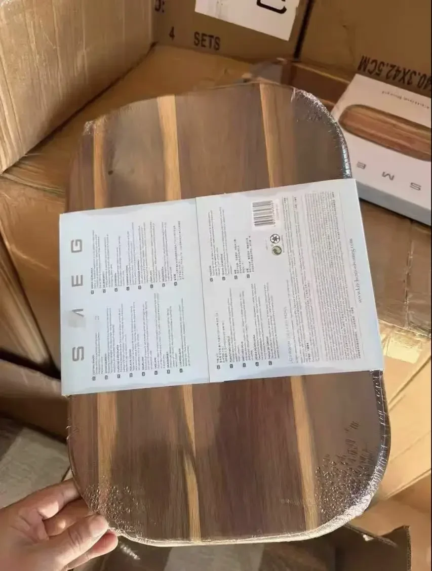 Description Picture 3 of itemItalian Brand Solid Wood Rectangular Chopping Board Household Cutting Board Kitchen Supplies Acacia Wood Sticky Board