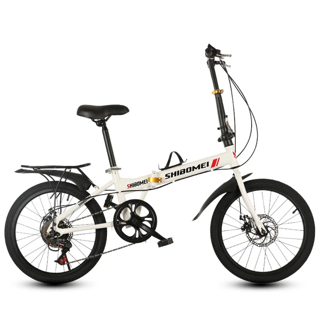 Bicicleta plegable portátil para adultos, niños y estudiantes, bici de  carretera, con freno de disco de 20 pulgadas y 7 velocidades, ligera -  AliExpress