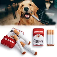Hilarious Interactive Plush Cigarette Dog Toy - Chewable, Giggly Pet Gift Box for Playful Pups! 1